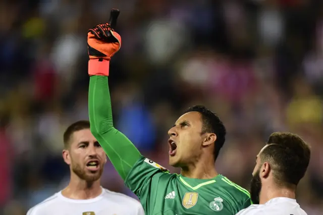 Keylor Navas saves the penalty