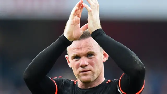 Wayne Rooney reacts at full-time