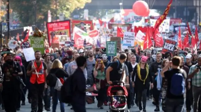 Protesters in Manchester