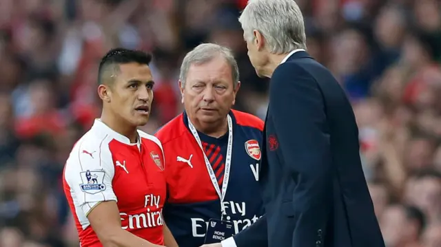 Alexis Sanchez is substituted