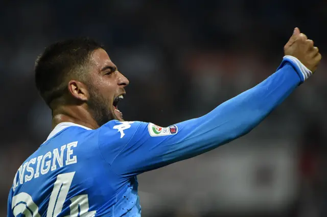 Insigne celebrates Napoli's win