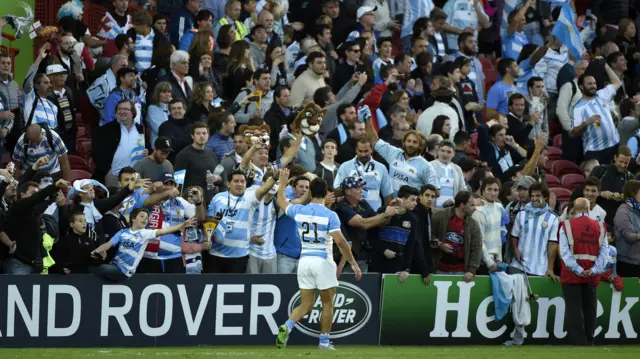 Argentina fans celebrate