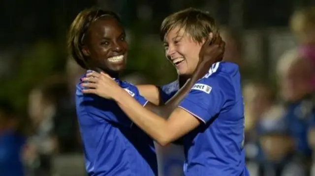 Chelsea's Eni Aluko and Fran Kirby