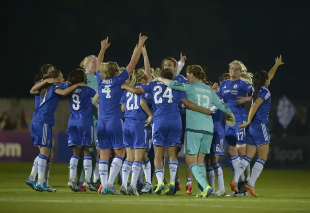 Chelsea Ladies celebrate