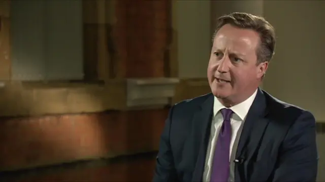 David Cameron speaking on Newsnight