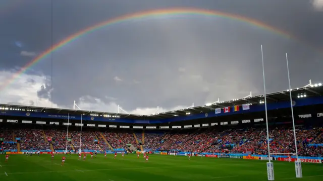 Rainbow at MK Dons