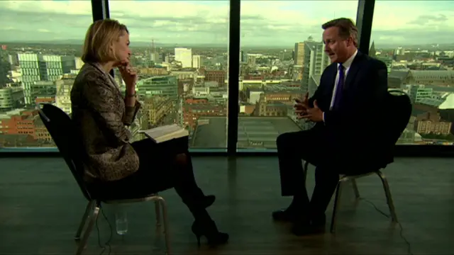 David Cameron and Laura Kuenssberg