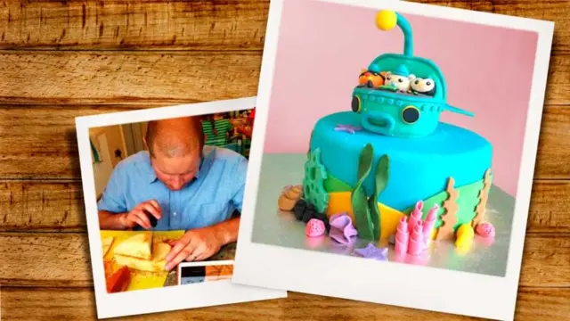 Richard crafts his Octonauts-inspired cake