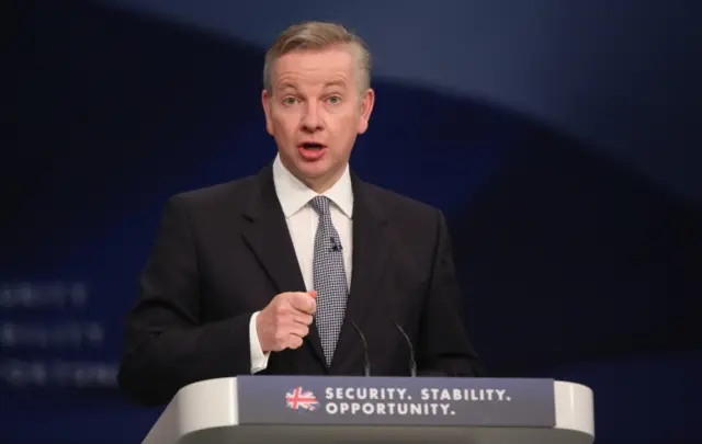 Justice Secretary Michael Gove