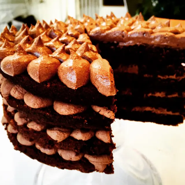 Kate's Immensely Flamboyant Deep Chocolate Gateau