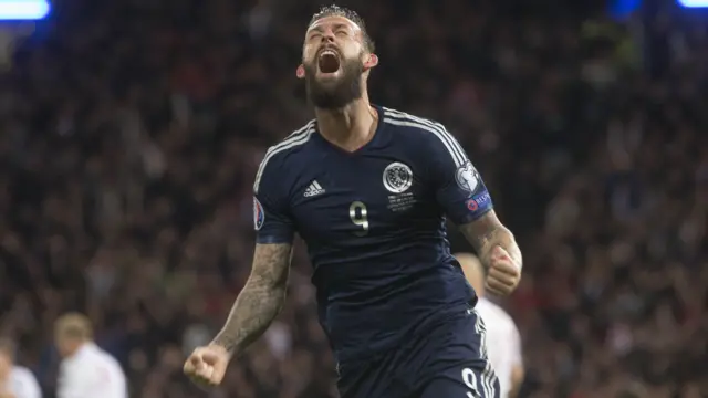 Scotland's Steven Fletcher celebrates