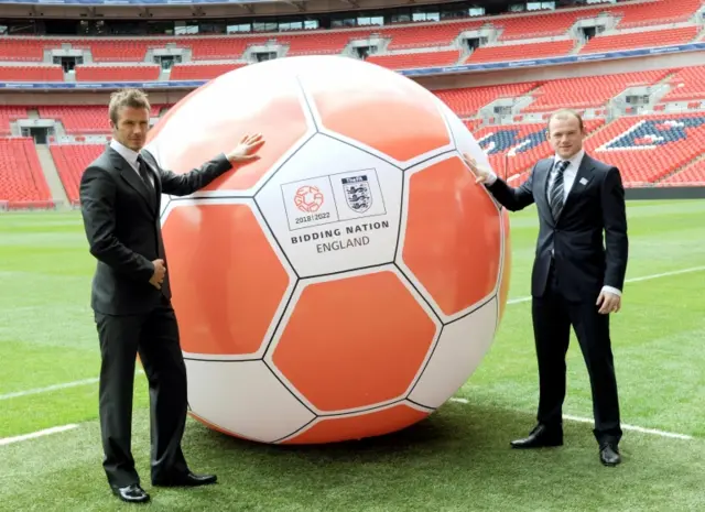 David Beckham and Wayne Rooney during England's push to host the 2018 World Cup