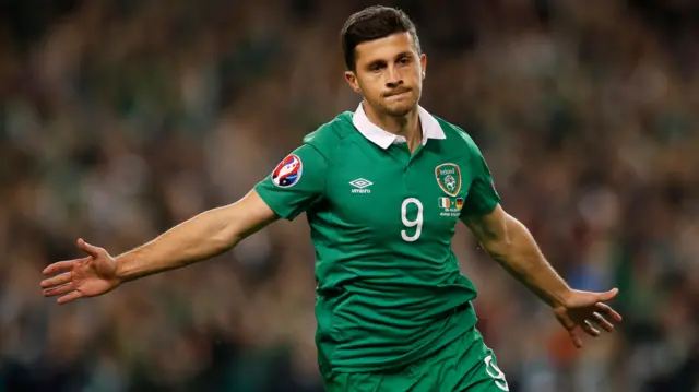 Shane Long of the Republic of Ireland celebrates