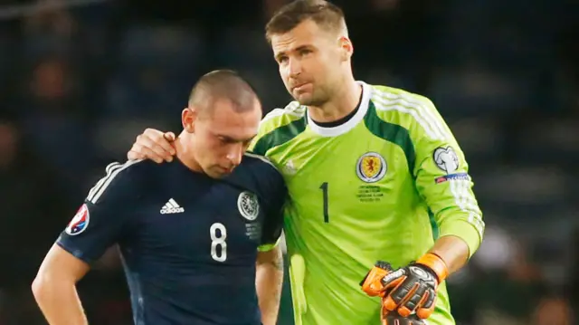 Scott Brown and David Marshall look dejected