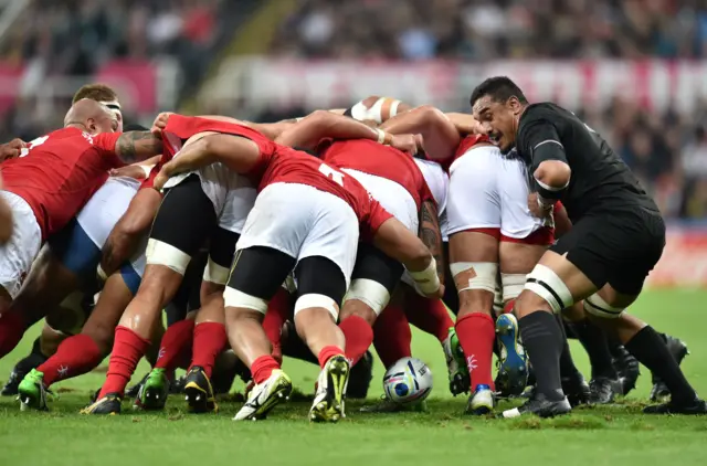 A Tonga scrum