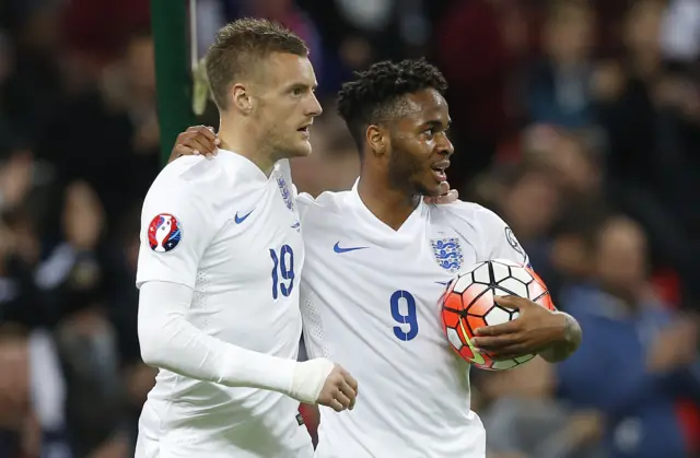 Jamie Vardy and Raheem Sterling