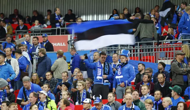 Estonia fans at Wembley