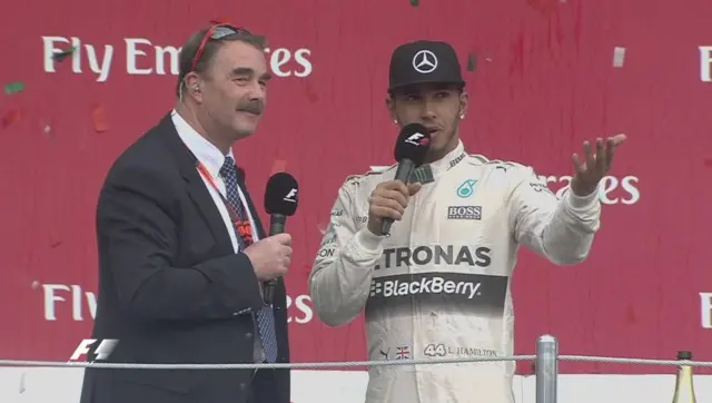 Lewis Hamilton and Nigel Mansell