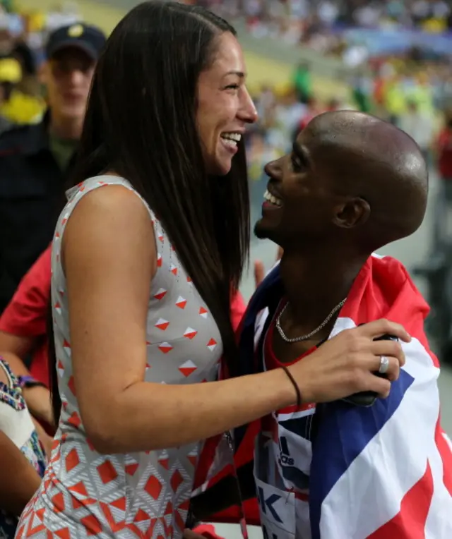 Mo farah and wife Tania