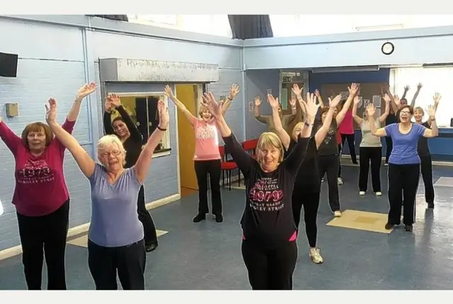 A Zumba class run by the Healthy Living Network