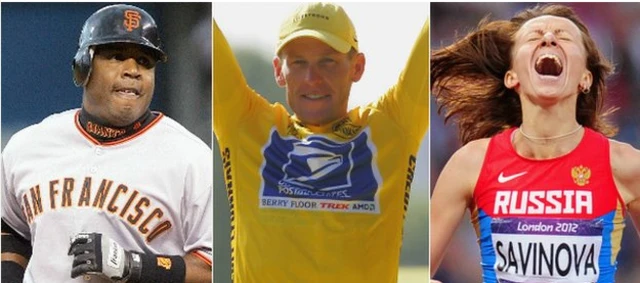 Alex Rodriguez, Lance Armstrong and Mariya Savinova