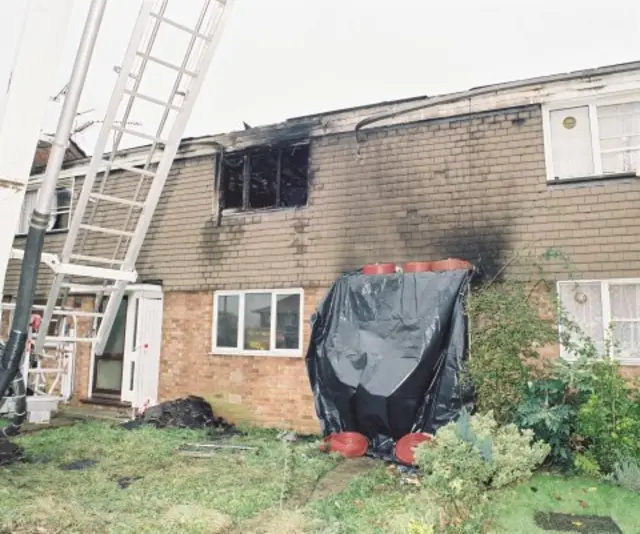 The family home after the attack