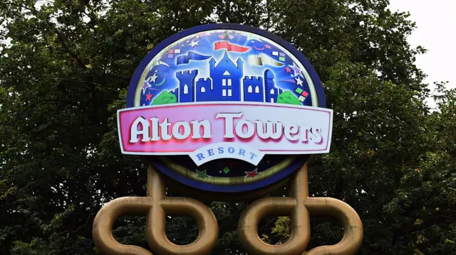 Alton Tower signpost