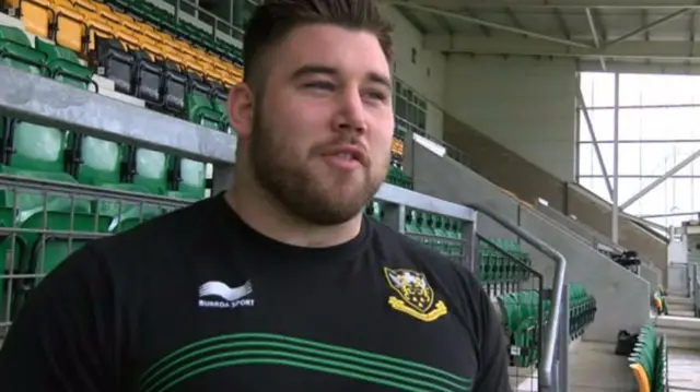 Northampton Saints prop Kieran Brookes