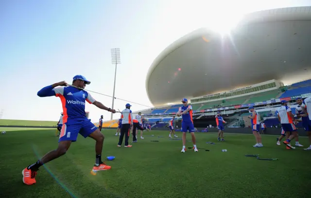 England in a training session