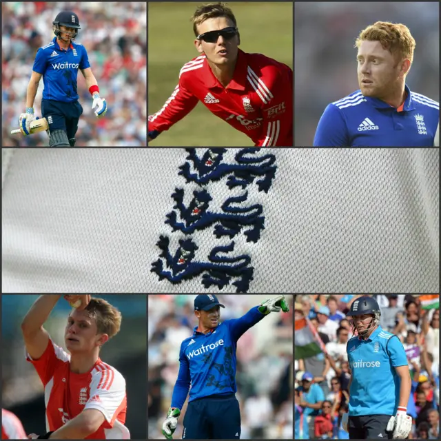 England batsmen Jonny Bairstow, Gary Ballance, Sam Billings, Scott Borthwick, Danny Briggs and Jos Buttler