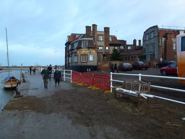 Blakeney Hotel, and storm debris in December 2013