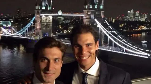 David Ferrer (left) with Rafael Nadal