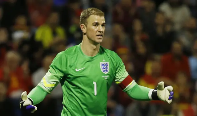 Joe Hart reacts