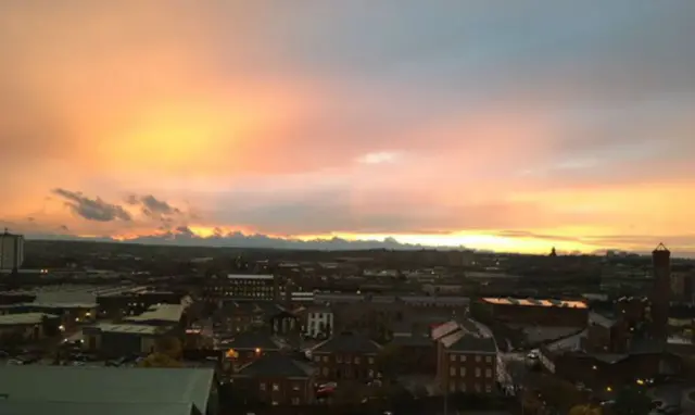 Sunset over Leeds