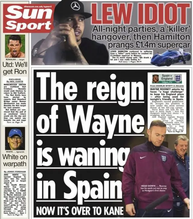 The Sun backpage