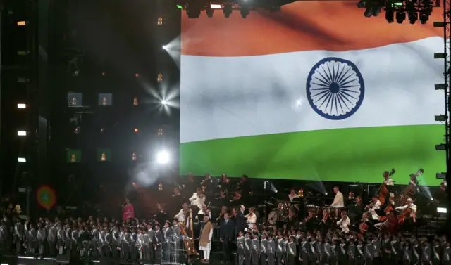 India"s Prime Minister Narendra Modi at Wembley Stadium