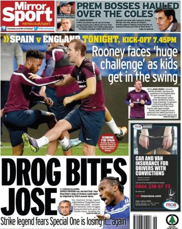 Daily Mirror back page