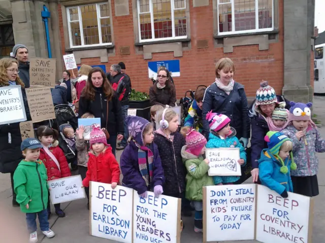 Earlsdon Libraray protest