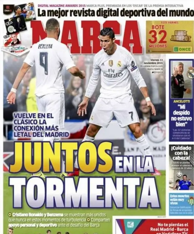 Marca front page