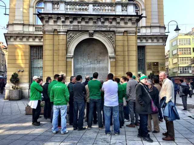 Irish fans in Sarajevo