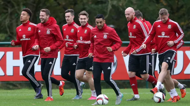 Wales were all smiles in training this week