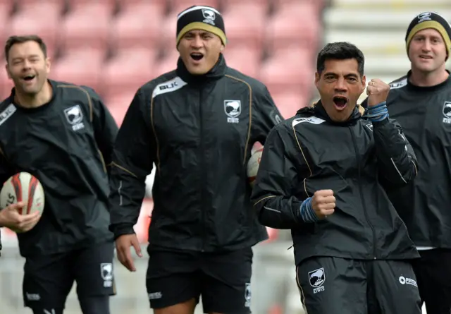 New Zealand rugby league team at Wigan