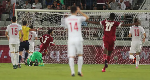 Qatar score against Turkey