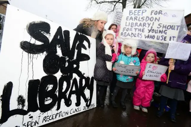 Earlsdon library protest