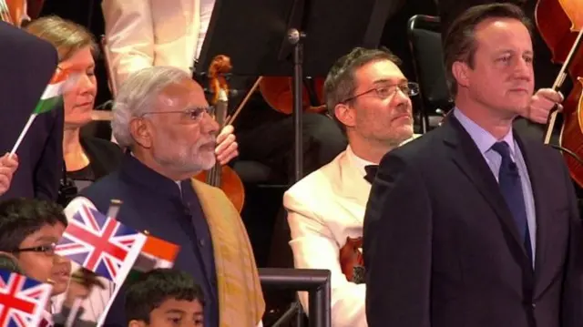 Cameron and Modi at Wembley