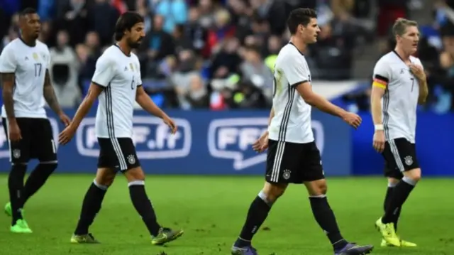 German players after the match with France