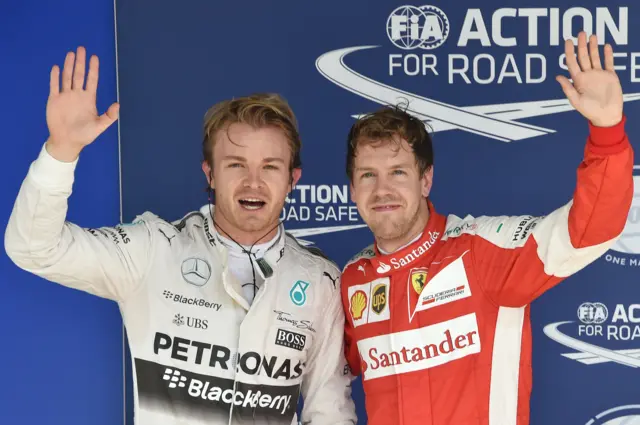 Rosberg and Vettel