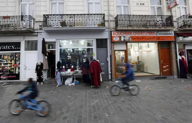 Children play in the Molenbeek suburb of Brussels