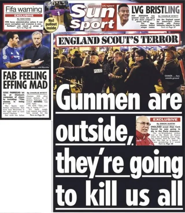 The Sun back page