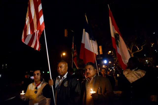 A candle light vigil held in Brooklyn, New York